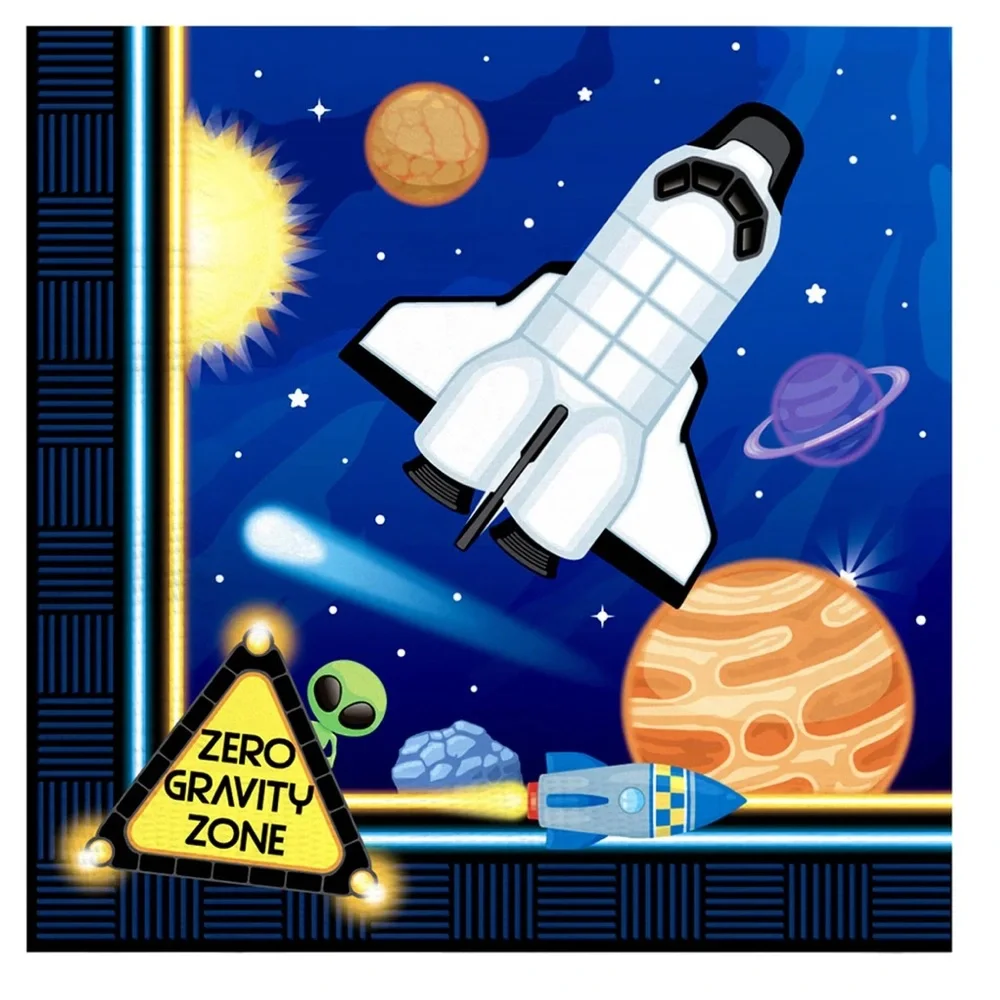Outer Space Astronaut Rocket Birthday Themed Party Supplies